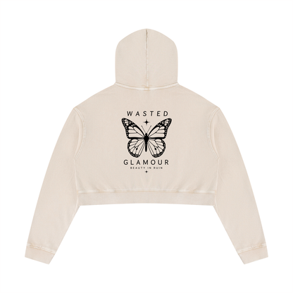 Women’s Mineral Washed Crop Hoodie
