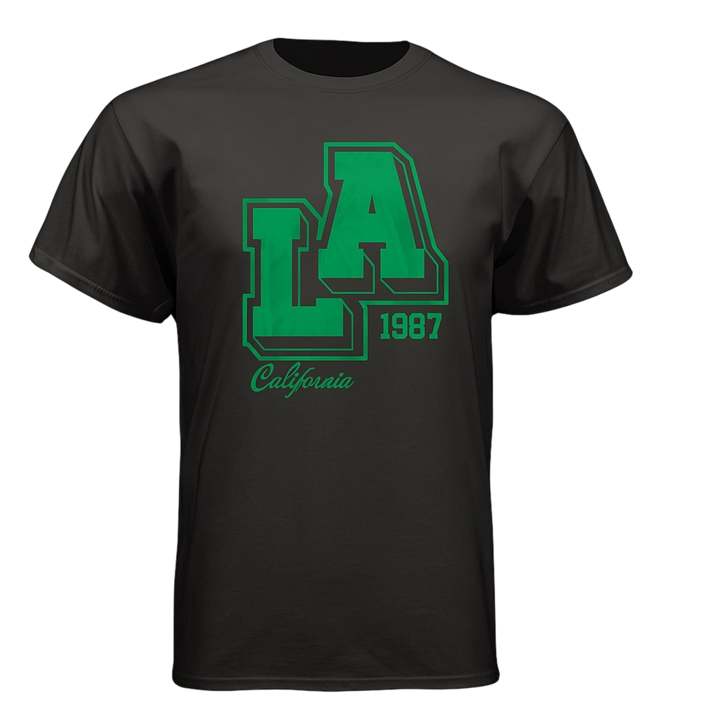 California LA Graphic Tee - Green - Green / S