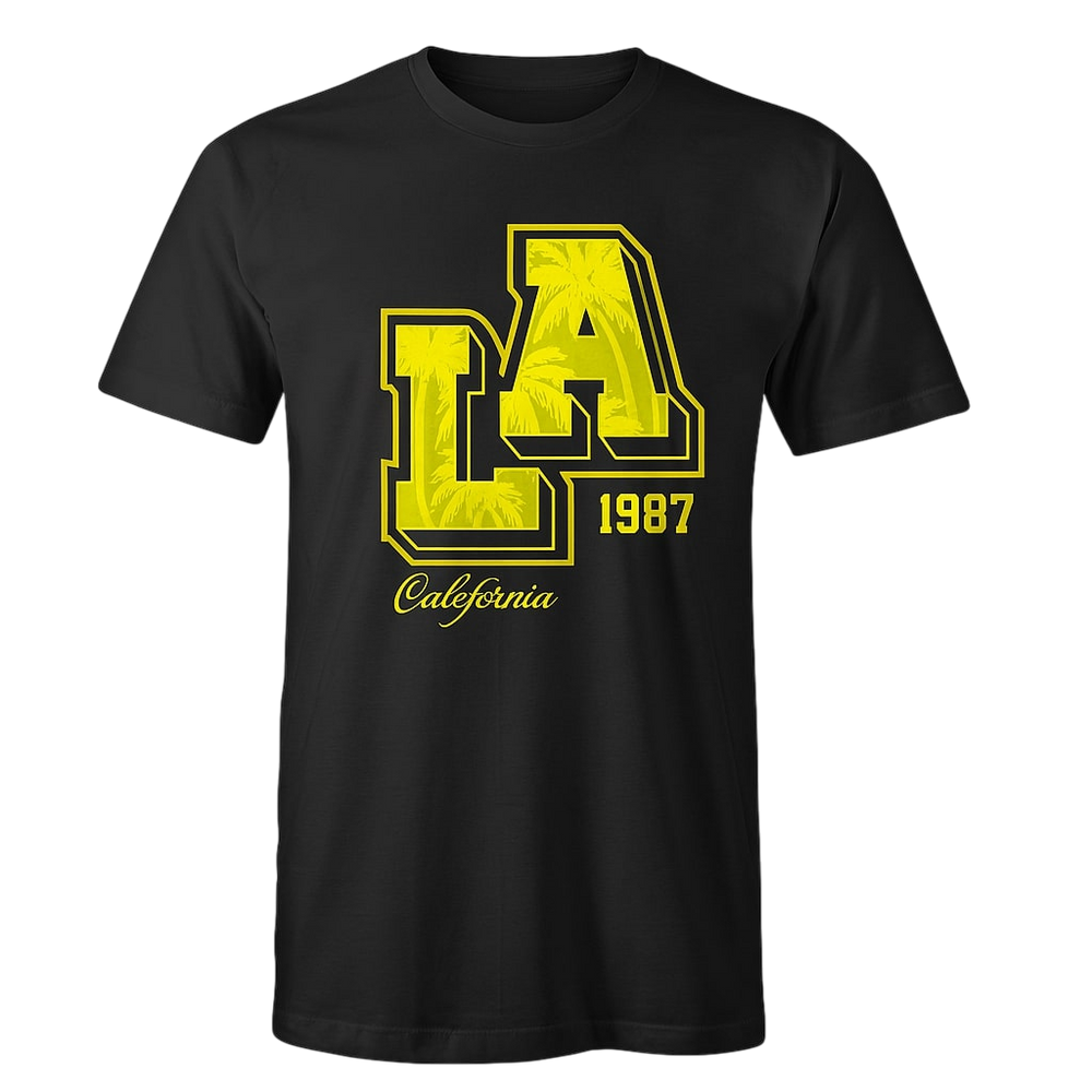 California LA Graphic Tee - Yellow - Yellow / S