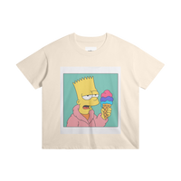 Chill Vibes Cartoon Tee - Beige