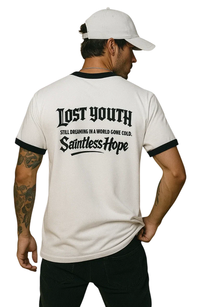Contrast Edge Ribbed Crewneck T-Shirt - hover