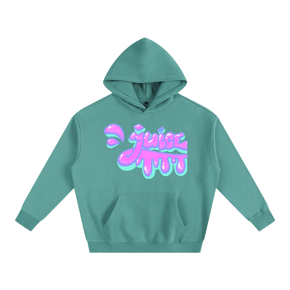 Teal Cool Mint Juice Hoodie featuring a bold Juice graphic design