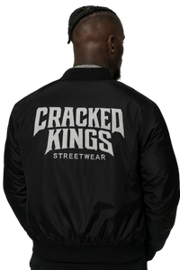 Cracked Kings Premium Bomber Jacket – Black Edition