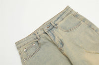 Light wash denim jeans.