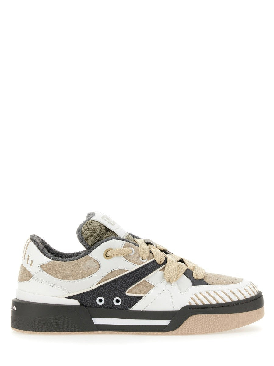 Dolce & Gabbana Beige White Low Top Sneakers - Dolce & Gabbana / White / 40