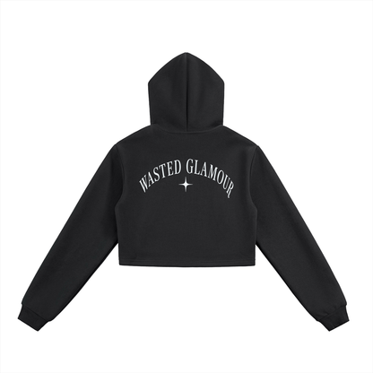 Essential Cropped Zip-Up Hoodie