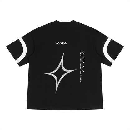 Unisex Color Block V-Neck T-Shirt