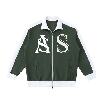 Ariva Streetwear “AS Legacy” Monogram Track Jacket - GREEN