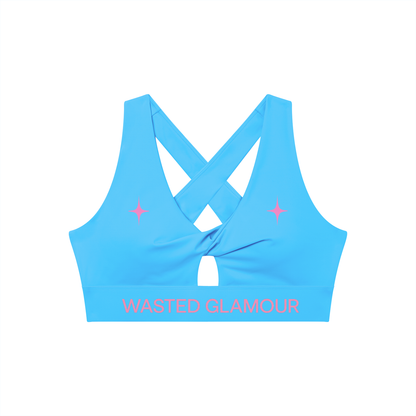 Women's Twist Front V-Neck Sports Bra