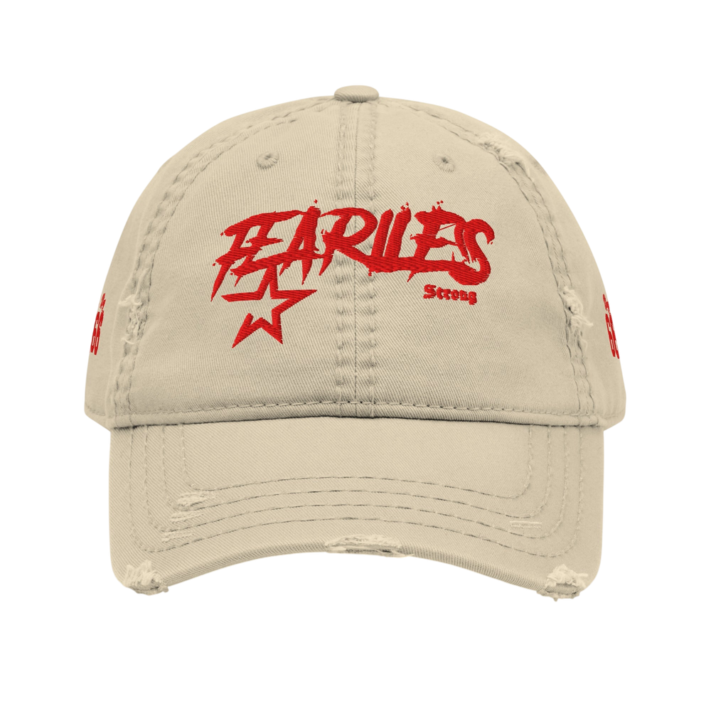 Fearless Distressed Dad Cap - Beige - Beige / One size