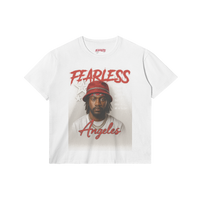 Fearless Los Angeles Oversized Streetwear Graphic T-Shirt - White