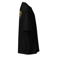 Gold CE Lettering T-Shirt Black Oversized