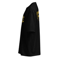 Gold CE Lettering T-Shirt Black Oversized