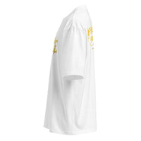 Gold CE Lettering T-Shirt White Oversized