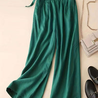 Mittoshop Seam Detail Wide Leg Denim Jeans in Medium Blue