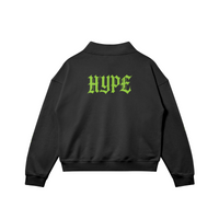 HYPE CLOTHING™ Neon Dropout Half-Zip Sweatshirt - Black - Black / S