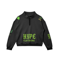 HYPE CLOTHING™ Neon Dropout Half-Zip Sweatshirt - Black