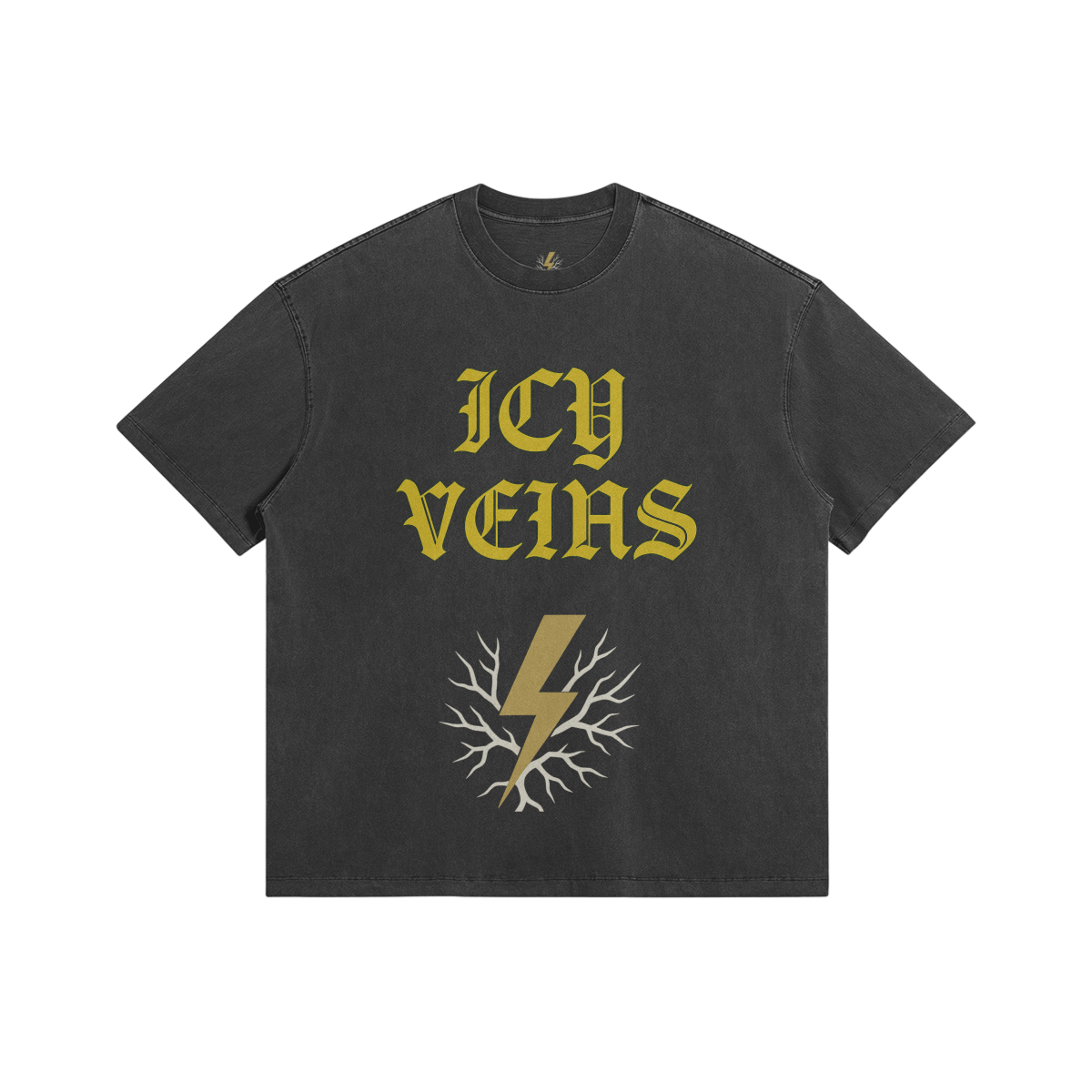 Icy Veins Graphic Tee - Black - Dark Gray / XS