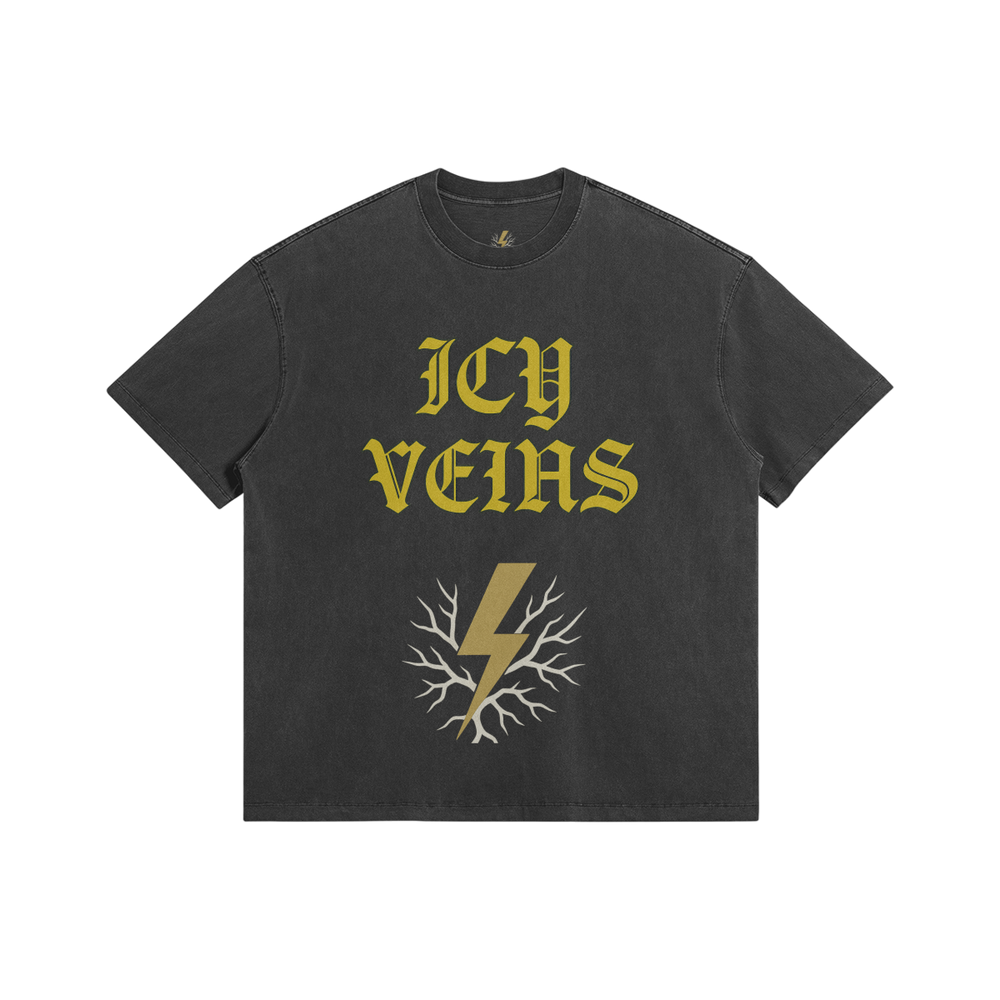 Icy Veins Graphic Tee - Black - Dark Gray / XS