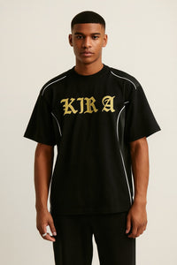 KIRA League ’23 Gothic Mesh Panel Jersey Tee BLACK