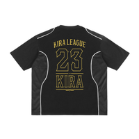 KIRA League ’23 Gothic Mesh Panel Jersey Tee BLACK