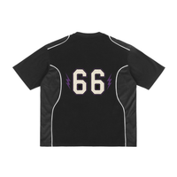 KIRA League ’23 Gothic Mesh Panel Jersey Tee VIOLET BLACK