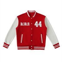 Kira League Varsity Jacket – Red & White Edition - Red with White / XS