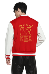 Kira League Varsity Jacket – Red & White Edition