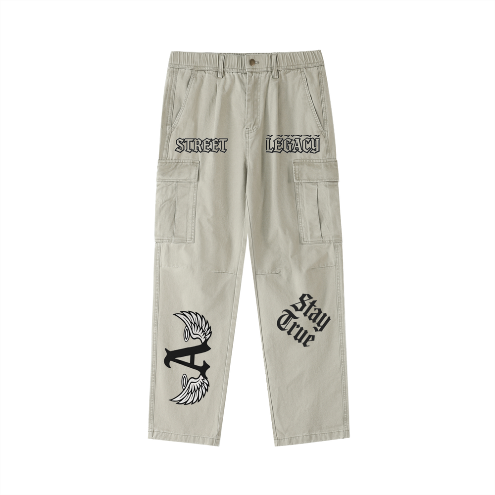 Legacy Streetwear Cargo Pants – Beige - Light Gray / S