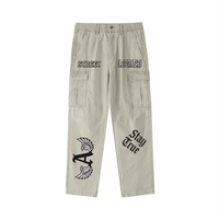 Legacy Streetwear Cargo Pants – Beige - Light Gray / S