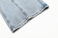 Light blue denim jeans.