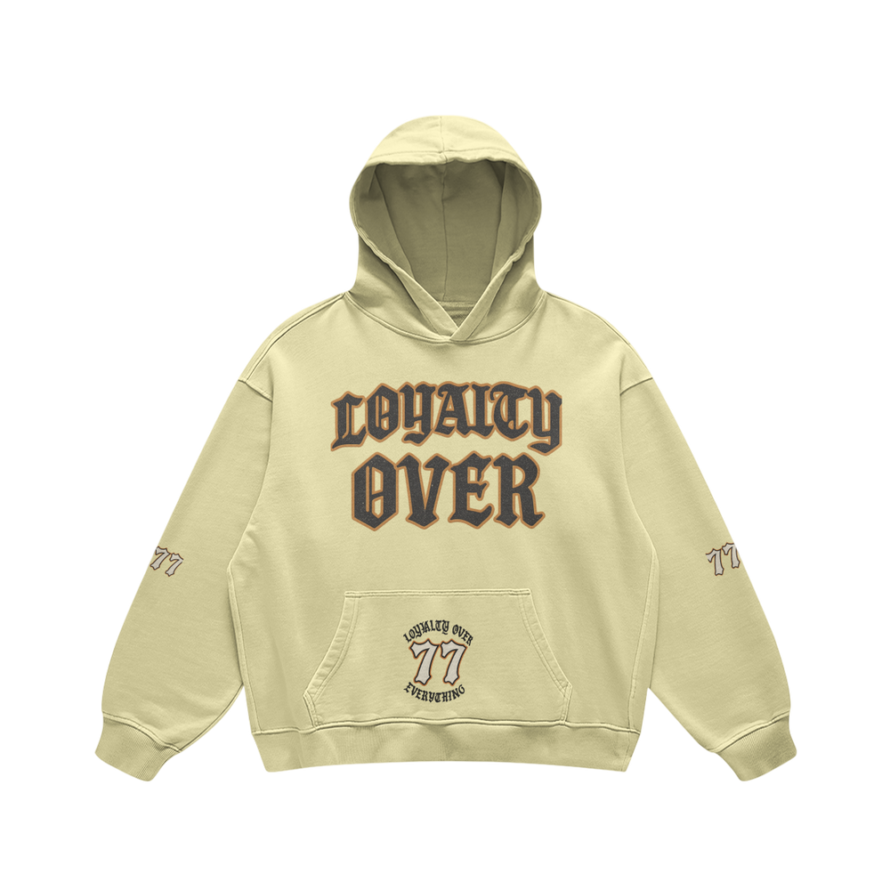 LOYALTY OVER Pullover Hoodies Oversized - Spring Beige - Pale Spring Bud / S