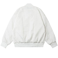 White textured MA1 Quilted Bomber Jacket for a stylish, modern look
