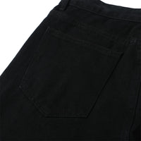 Black denim pants back.