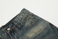 Blue denim jeans.