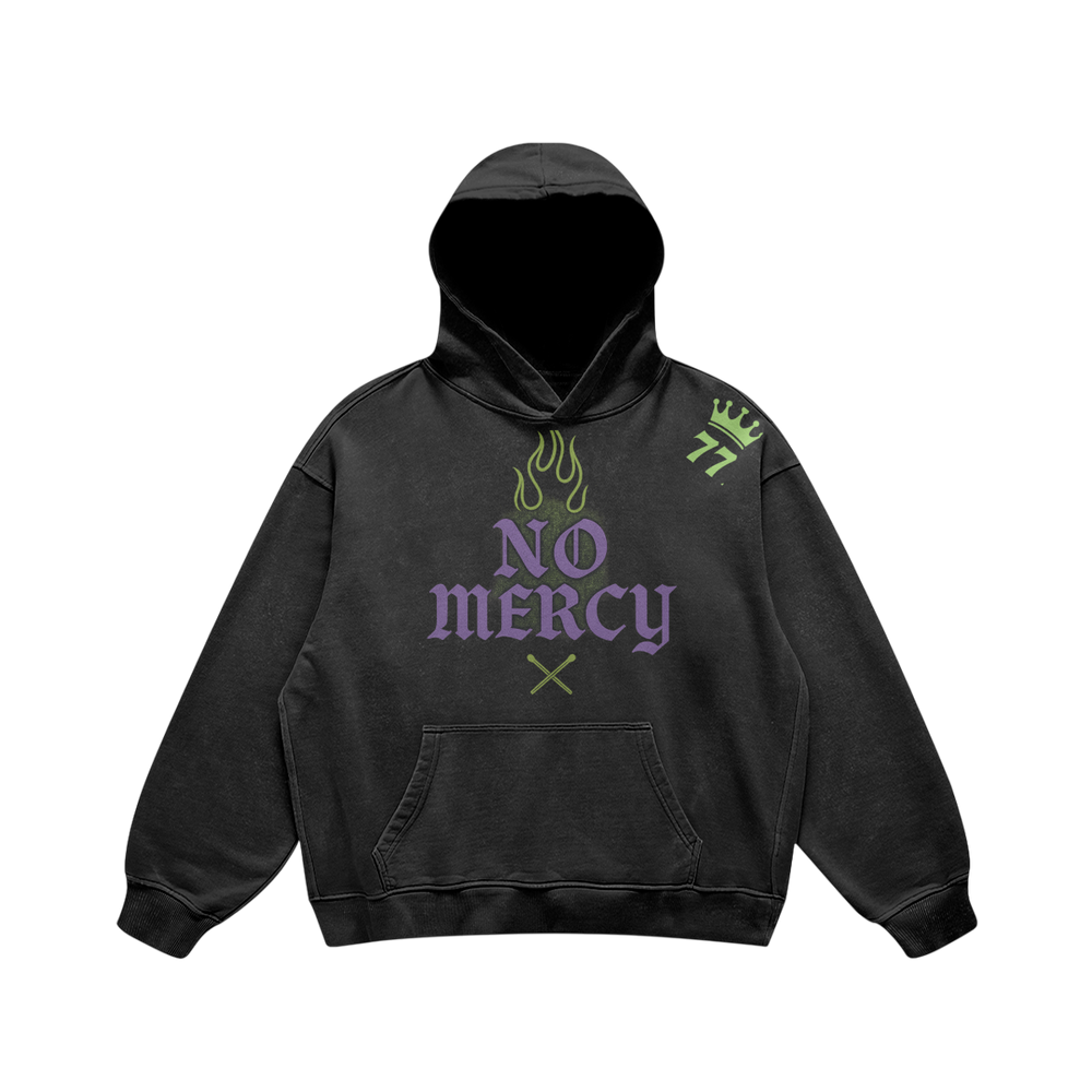 No Mercy 77 Crown Hoodie - FADED BLACK - Faded Black / S