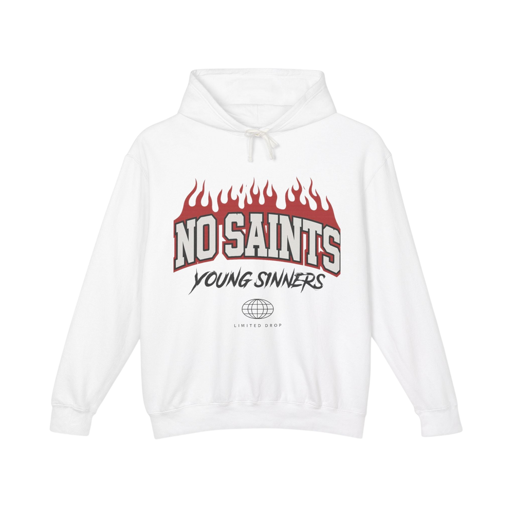 No Saints White Pullover Hoodie - S / White