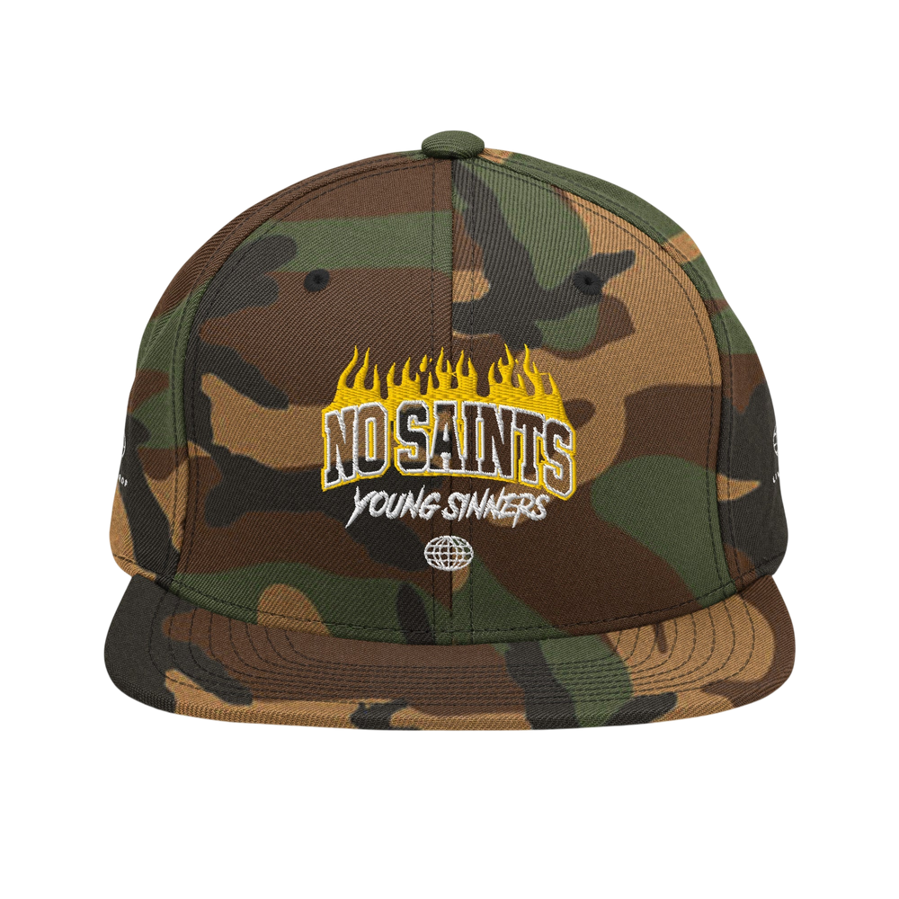 No Saints Young Sinners Camo Snapback Hat - Camouflage / One size