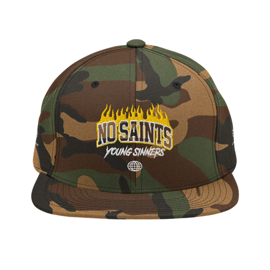 No Saints Young Sinners Camo Snapback Hat - Camouflage / One size