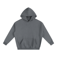 Gray Hooded Sweatshirt in Oversize Fleeced Hoodie Gray for cozy comfort and style