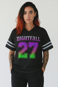 Nightfall 27 Neon Gradient Streetwear Jersey Tee