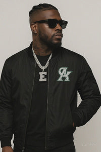 Cracked Kings Premium Bomber Jacket – Black Edition