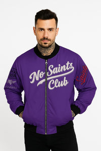 Purple Bomber Jacket | No Saints Club