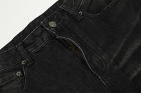 Retro Black Baggy Jeans displayed on a white background showcasing black denim style