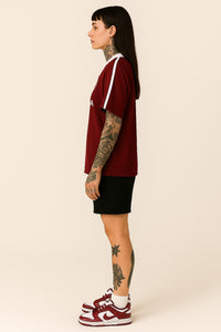 Retro Maroon Soccer Jersey
