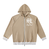 Savage SL ’Stay Real’ Beige Zip Hoodie Khaki / 2XS