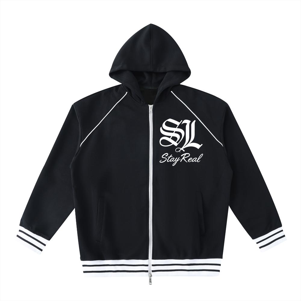 Savage SL ’Stay Real’ Black Zip Hoodie Black / 2XS