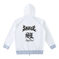 Savage SL ’Stay Real’ White Zip Hoodie