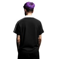 Savage Stay Real Contrast Streetwear Polo BLACK