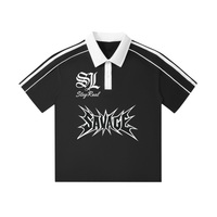 Savage Stay Real Contrast Streetwear Polo BLACK Black / S